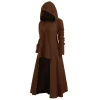 2019wis Amazon ebay European and American women's dress plus-size dress with hat, casual loose stretch solid color coat Item Picture